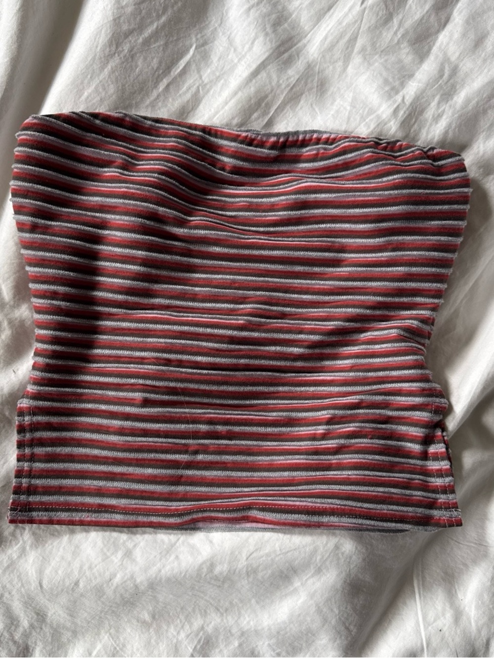 Hazel boutique new Red and grey striped tube